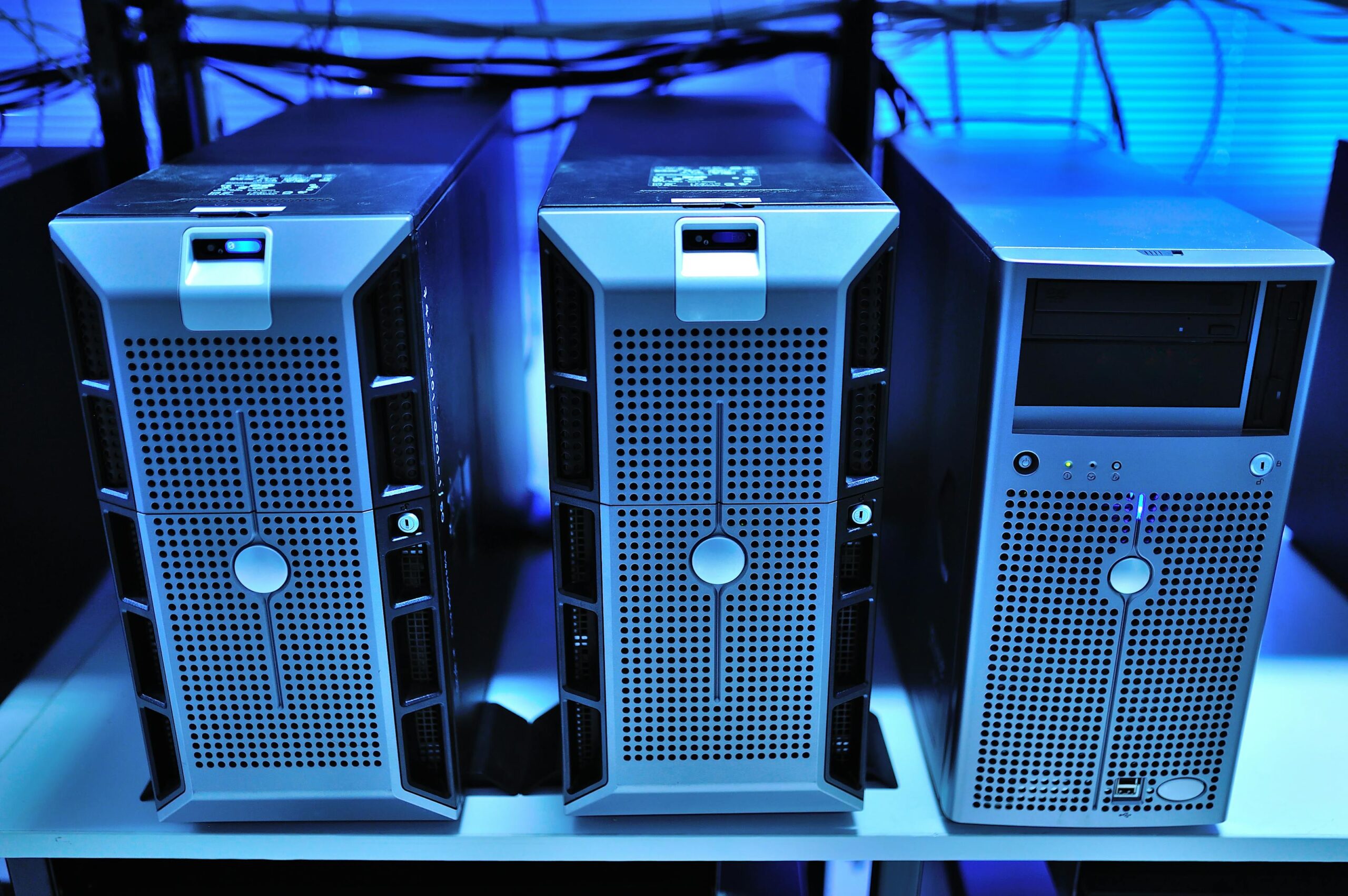 On-premises server racks ahead of a Charlotte cloud migration to Microsoft Azure