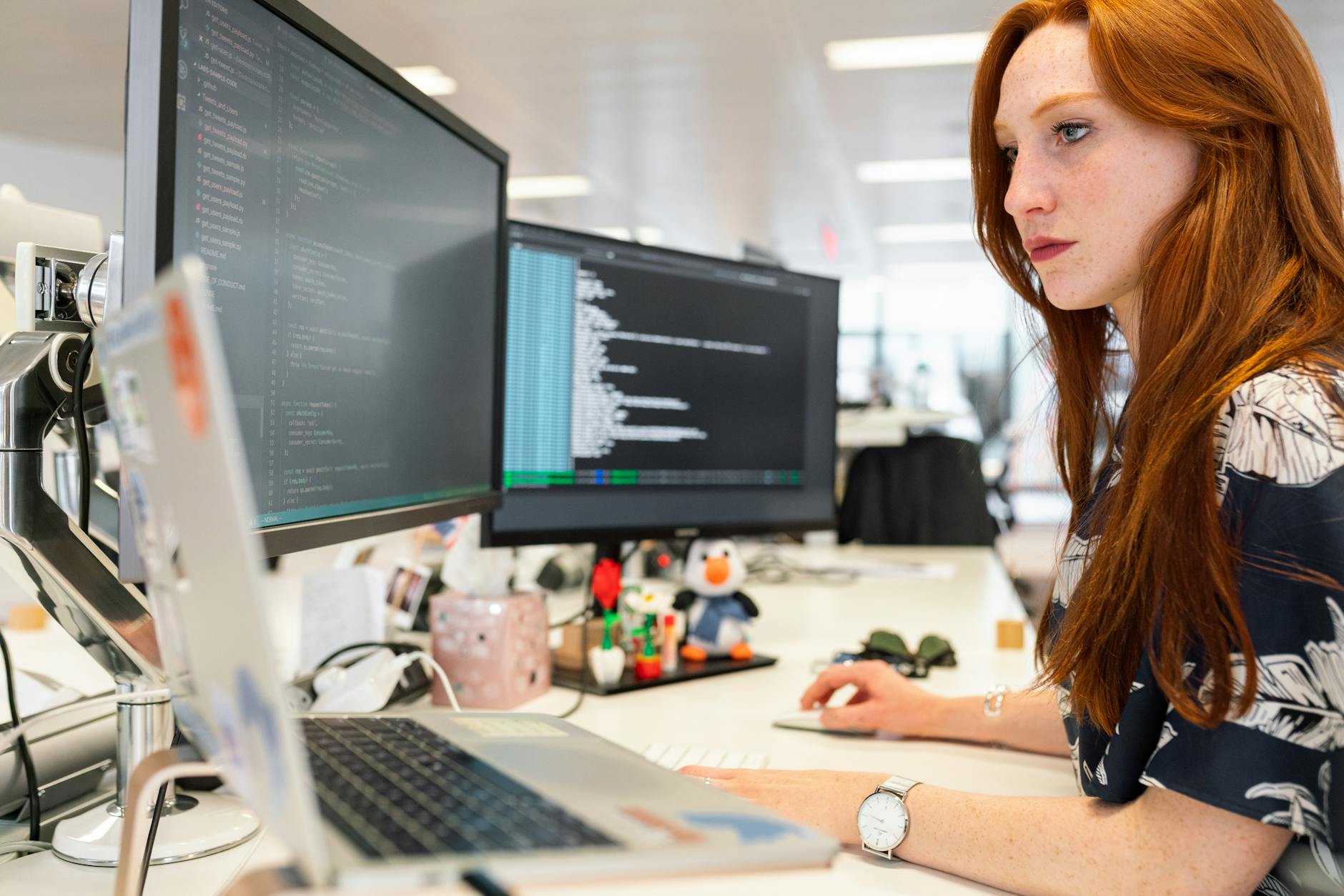 IT team collaborating on infrastructure in a server environment