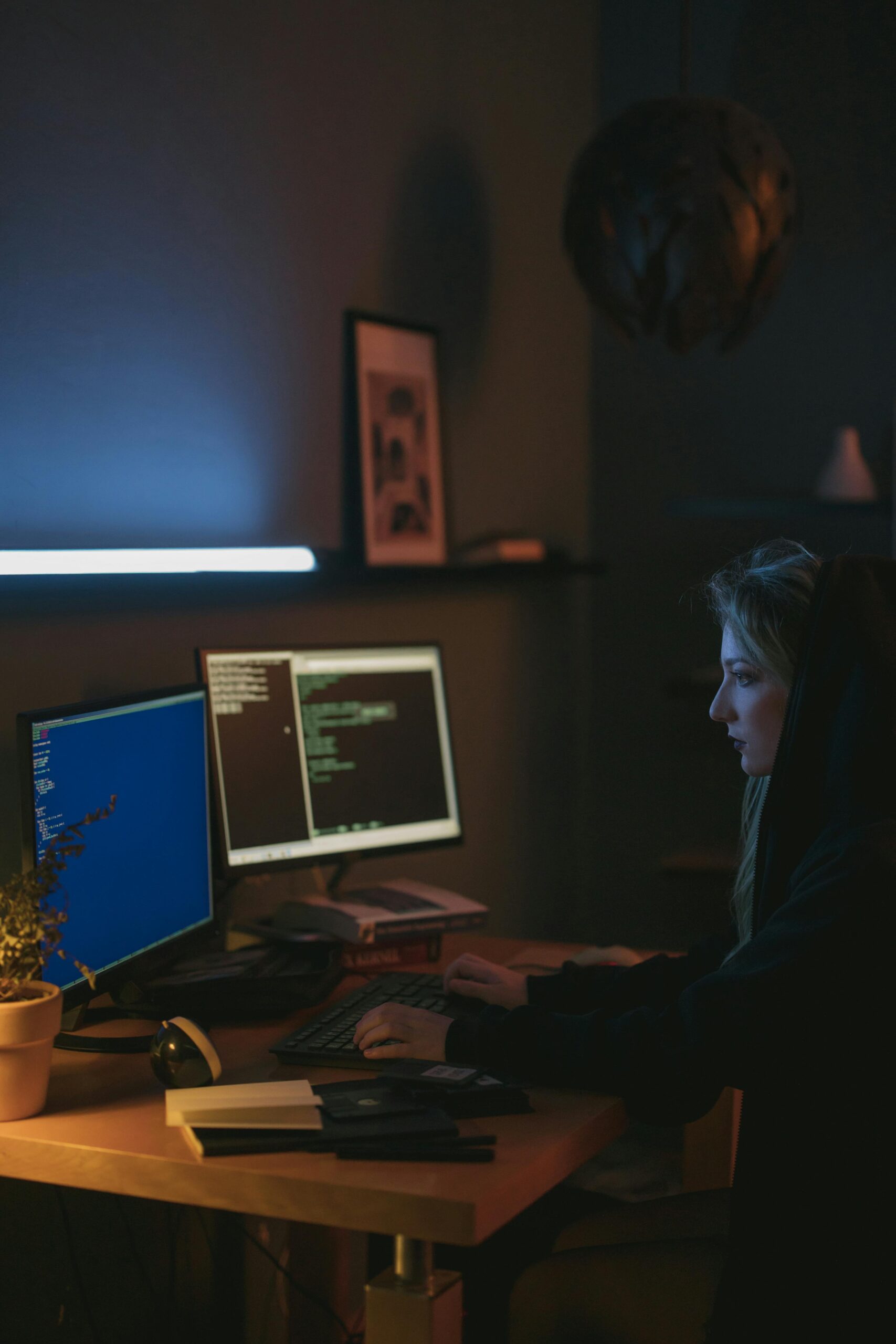 Employee completing a short security training module on a laptop