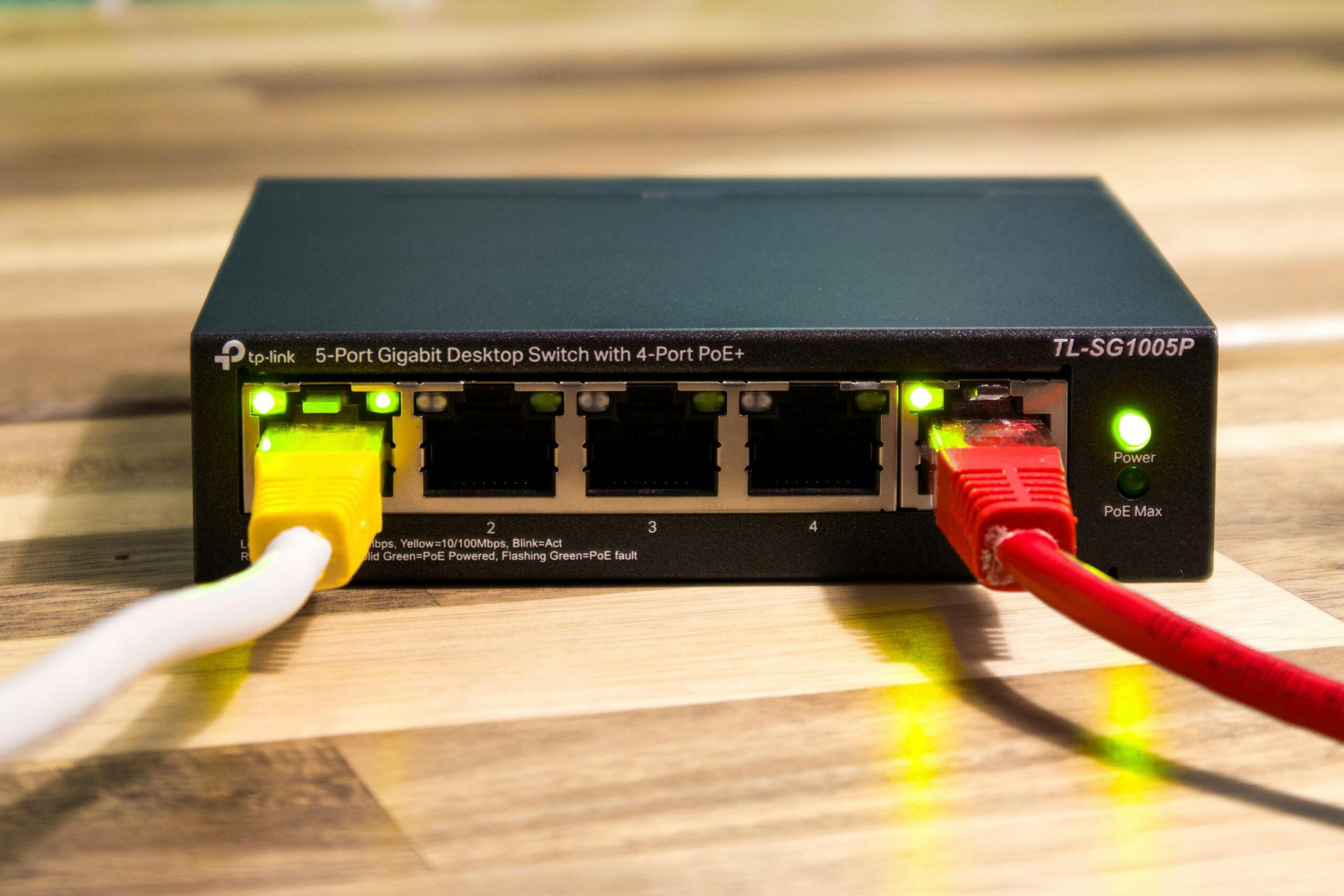 PoE switch and Ethernet cabling for a Charlotte business wireless network