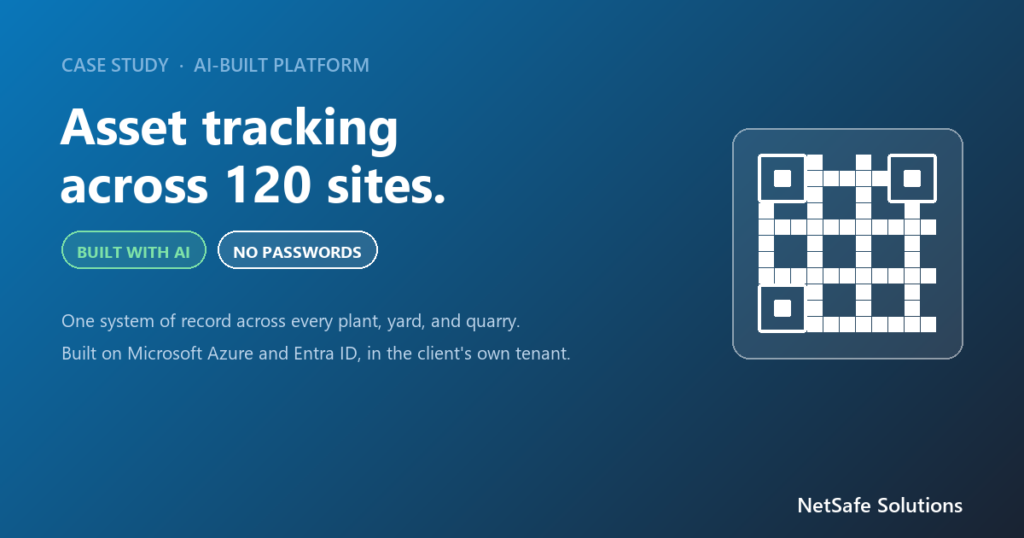 How NetSafe Built a 120-Site Asset-Tracking Platform With AI and No Passwords